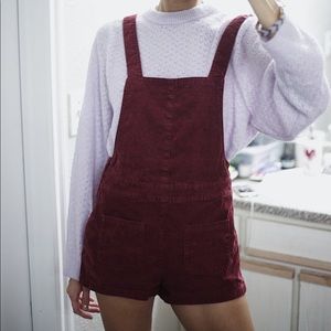 Divided H&M Corduroy Overall Shorts